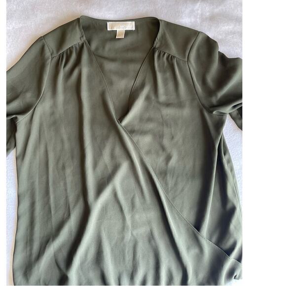 Michael Kors Olive Green Blouse - Picture 10 of 10